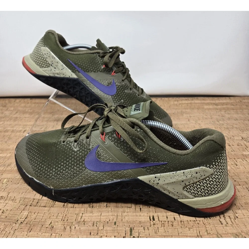 Nike Shoes Metcom 4 Mens 12 Olive Running Athletic Sneakers‎ AH7453-342